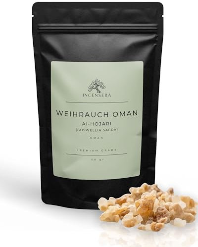 Weihrauch Oman 50g - Baumharz zum Räuchern Weihrauch zum Räuchern & Ausräuchern negativer Energie Hochwertiges Räucherwerk, Harz & Frankincense Perfekt für Hausreinigung