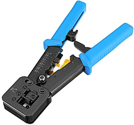 RJ11 EZ RJ45 Crimpadora Alicates Crimpadora Pelacables Prensado Línea Abrazadera Alicates