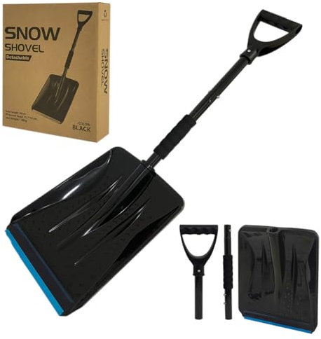GZSYWZ Winter Snow Shovel Heavy Duty Snow Shovel Portable Snow Shovel Aluminium Snow Shovel Multifunctional Shovel Defrosting Shoveling Ice Shoveling Snow Shovel for Outdoor Activities Black