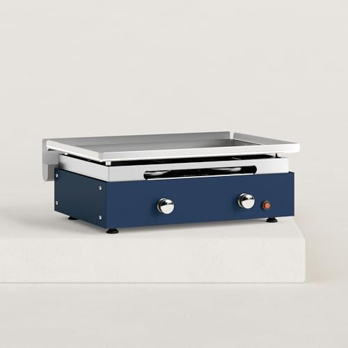Verycook - Plancha de gas creativa, 2 luces de acero inoxidable, 6 a 8 pers. 2 quemadores (en forma de U)