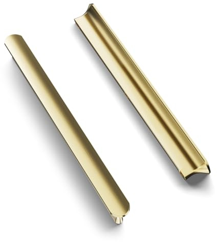 Cobbe 10 Stück Möbelgriffe Gold 96mm Lochabstand, T-förmige Schrankgriffe für Küchenschränke aus Aluminiumlegierung, 120mm Gesamtlänge