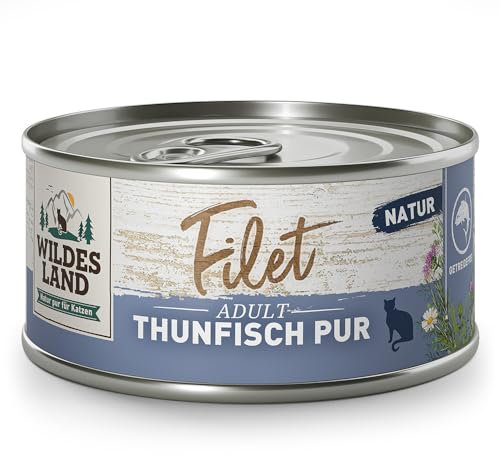 Wildes Land - Filet Thunfisch Pur | Natur - 12x80g - Nassfutter