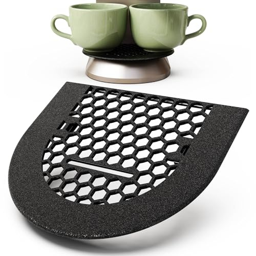 Mobilefox Abtropfgitter passend für Delonghi Dedica 685 885 Abtropfblech Vergrößerung Kaffeemaschine Spritzschutz