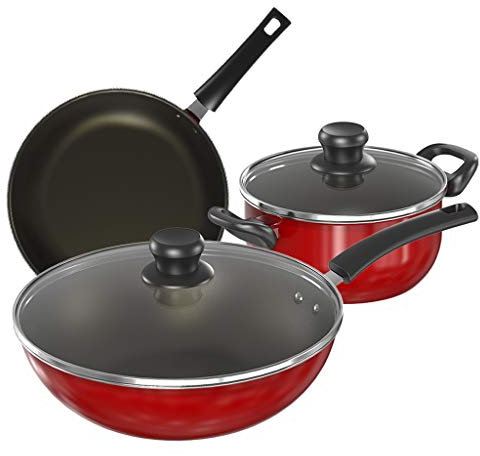 Olla para cocinar, sartén, 3 Piezas/Juego, Olla Acero Inoxidable, Olla para Sopa, Olla para cocinar no magnética, Utensilios Cocina Multiusos, sartén Antiadherente, Cocina inducción
