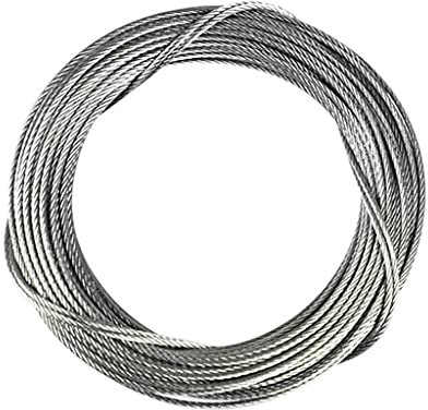 ståltråd,Wire Rope Bildtråd, Stängsel for stålrep, 50 m/164 fot Heavy Duty 304 rostfritt stål(1.2mm)