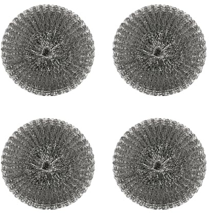 4 Pcs Leave in Kettle Descaler Balls, Kettles Limescale Remover Stainless Steel | Limescale Kettle Descalers Ball Wire Prevents Build-Up | Reusable Scourers for Kitchen Restaurants Camping