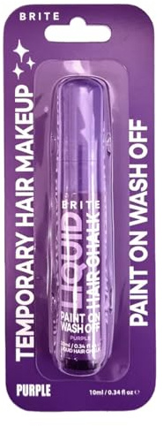 Brite Liquid Purple Hair Chalk | Cruelty-Free, Easy to Apply, & Washes Off Effortlessly | Vegan Temporary Hair Color | 0.34 Fl Oz