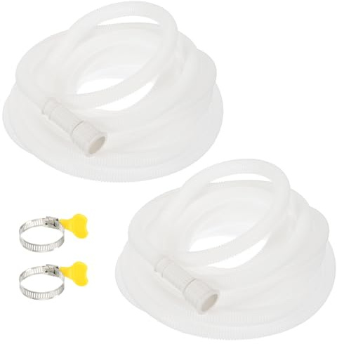 PATIKIL 7 Meters Air Conditioner Drain Kit, 2 Set Universal AC Drain Hose Connector Hose with Clamp Cuttable Rubber Adapter for Mini-Split Window AC Unit Dehumidifier Faucet