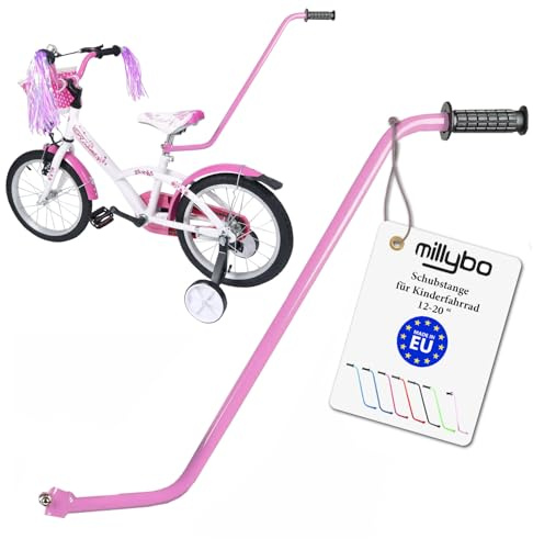 millybo UNIVERSELLE Schubstange für Kinderfahrrad Schiebestange Lernhilfe
