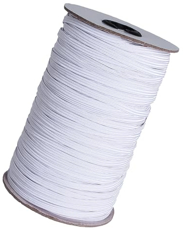 Zyiphor Goma Elastica Costura 10mm Cinta Elastica Costura Elastico Costuras Blanco Goma Elastica Coser para Costuras y Manualidades DIY (73 Metros)