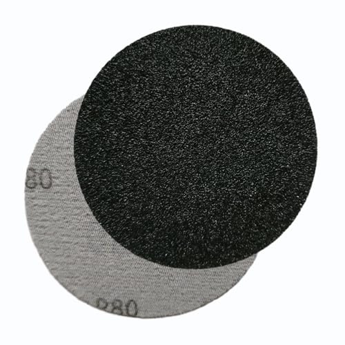HOTCKB 60 Pezzi Dischi 75mm Abrasivi Asciutti Bagnati Dischi Carta Abrasiva Rotondi Disco Abrasivo per Auto Lucidatura e Metallo, Legno Grana 80