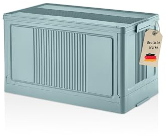 Ally Maison Faltbare Aufbewahrungsbox mit Deckel – 54 × 31,7 × 31,7 cm – Stabil & Platzsparend – Vielseitige Ordnungsbox für Haushalt, Keller, Kinderzimmer & Büro, hellblau