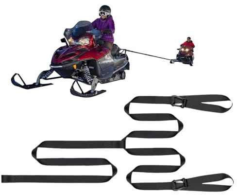 Cuerda De Remolque Herramienta De Seguridad De Alta Resistencia Con Gancho | Cuerda de Remolque de Seguridad para Trineo y Moto de Nieve Para Invierno Off Road Vehículo Trineo Snowboards ATV Recre
