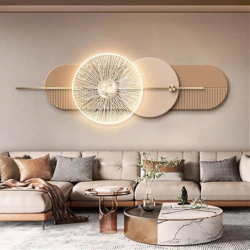 IBOWZ Wandbild mit LED-Beleuchtung und Netzteil, Moderne 3D-Kunstdekoration, Skulpturen für Schlafzimmer, Wohnzimmer, Büro