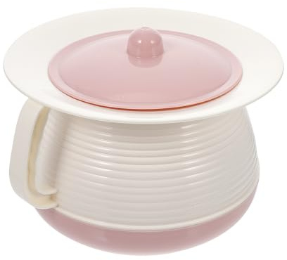 IWOWHERO Pot de Chambre Portable en Plastique Épais avec Couvercle, 1 Pièce, Urinoir pour Personnes Âgées, Pot de Chambre Domestique pour Adultes et Garçon et Filles, Pratique Réutilisable