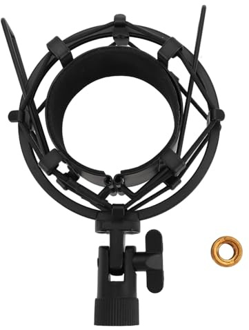 Compatible For Rode & Blue Microphone Shock Mount For 55-65mm Mic, Anti-Vibration Studio Mic Clip Holder, Pop Filter Adapter