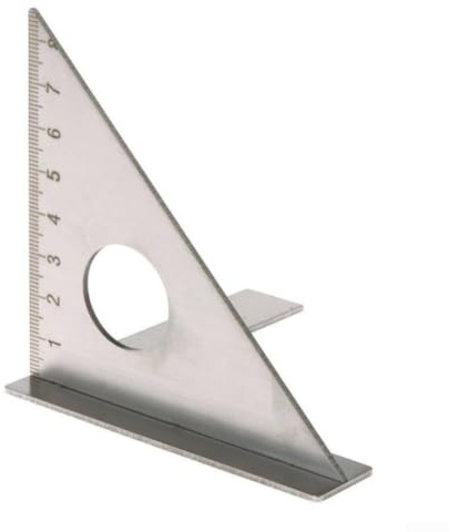 Regla de medición multiángulo 3D de acero inoxidable – Medidor de precisión para carpintería con ángulo de 45° y aguja de trazado, regla multifunción para carpintería, 87 mm