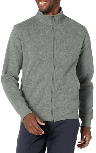 Amazon Essentials herr Full dragkedja fleece stoppad hals sweatshirt