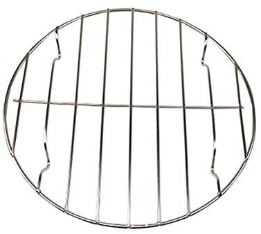 BESTONZON Edelstahl Grillrost Rund Backgitter Kuchengitter Abkühlgitter zum Keksen Braten Kuchen Räuchern Grillen Auskühlen 22 cm