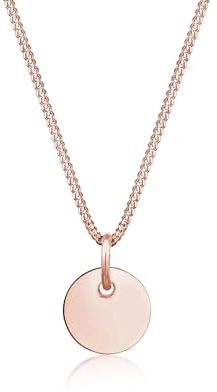 Elli Halsband pansarkedja plattor cirkel Geo Basic 925 silver