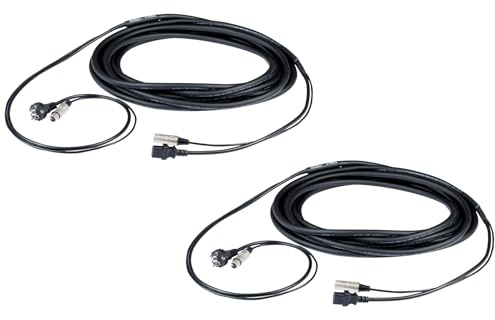 Proel PH080LU5 - Coppia Cavo professionale combinato per segnale audio e alimentazione di rete, 5mt, Nero (PH080LU5-5mt. - Coppia)