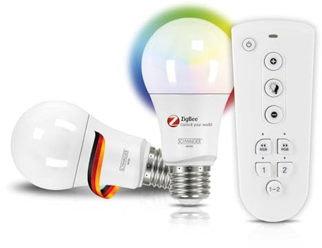 SCHWAIGER -HALSET300- LED Leuchtmittel Set (E27) RGBW Multicolor LightSmart Home, Smart Living, H4You