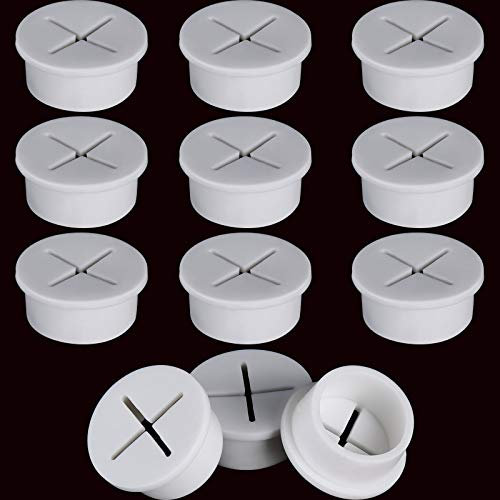Lot de 12 œillets de câble en silicone souple 2,5 cm bureau, meubles, passe-câbles maison, bureau