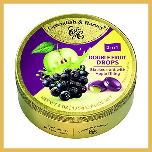 Cavendish & Harvey Grosella negra con gotas de relleno de manzana - 175 g, Alemania