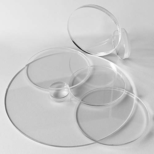 Acrylglas 2-20mm GS PMMA Transparent Glasklar Kreise Laserschnitt laser polierte Kante Größe Wählbar (15 mm, 300 mm Durchmesser)