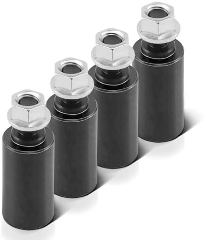 STAHLWERK Bullone di arresto con dispositivo antisollevamento 25 x 50 mm con filettatura M 12 per tavoli da saldatura con sistema di fori D16 - Set pratico di 4