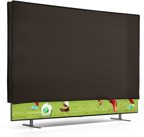 kwmobile Housse écran TV compatible avec 85 TV - Protection d'écran télévision - gris foncé
