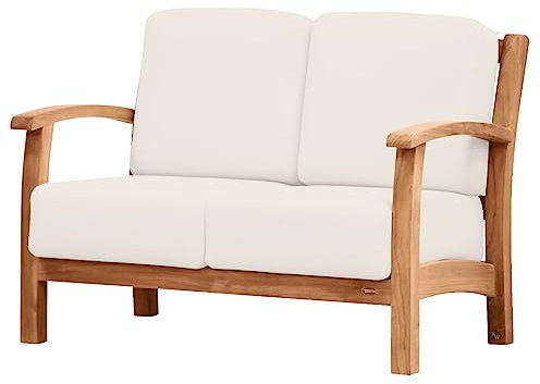 Kai Wiechmann Teak Loungesofa Loungebank 2-Sitzer Massivholz inkl. Sitzkissen Premium