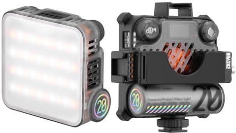 ZHIYUN FIVERAY M20 Lampe de Photographie LED 20W Réglable 2700K-6500K avec Support Magnétique CRI 95+ TLCI 97+ 52001lx @ 0.3M