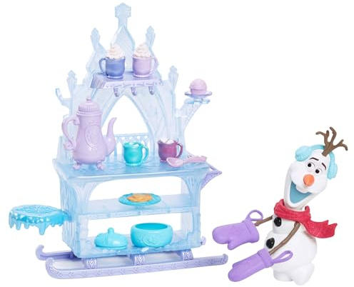 Mattel Mattel Disney Frost Olof-docka och tillbehör, lekset med släde med godsaker och Olof-docka, vagn med godsaker, mat med mera inspirerat av Frost: Vinterfestival, JBG55