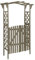 ARKEM Pergola avec Portail 116x40x204 cm Gris Bois de Sapin Massif,Pergola Jardin Exterieur,Tuteur Plante Grimpante Treillis