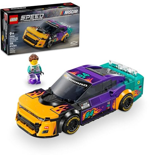 LEGO Speed Champions NASCAR Next Gen Chevrolet Camaro ZL1, set da costruzione di auto da corsa, giocattolo da collezione NASCAR per bambini dai 9 anni in su, 76935