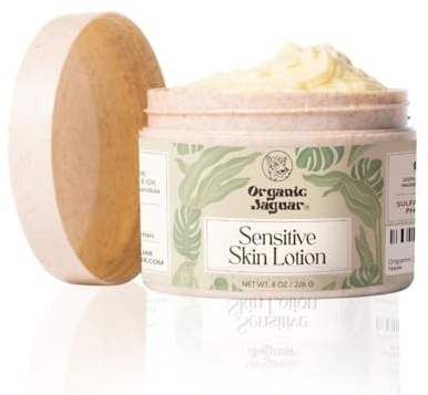 Organic Jaguar - Ingredientes puros y suaves: nuestra loción está hecha con ingredientes naturales como mantequilla de mango cruda, cera de abejas, aceite de oliva virgen extra y miel cruda para