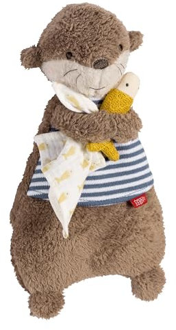 Fehn Wärmetier Otter – Wohltuendes Kuscheltier mit entnehmbarem Wärme- /Kältesäckchen – Körnerkissen für Babys und Kleinkinder ab der Geburt