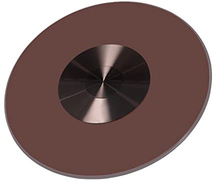 LAMEDOAT Lazy Susan Platine Tournante Ronde Table De Service Rotative Clair Grand Plateau De Table Cuisine Pivotant Plat De Service, Verre Trempé Lazy Susan Plateau Tournant 24in-39in, Marron (Taille