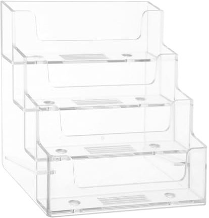 Lurrose Business Cards Holder Transparent Multi-function Desktop Organizer Für Visitenkarten Stabiler Kartenständer Optimalen Präsentation Und Aufbewahrung Von Geschäftskarten