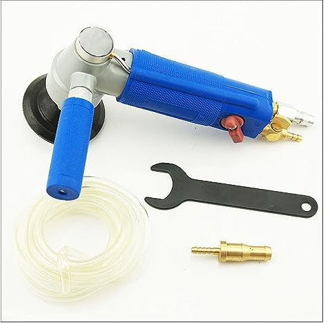 Pulidora de piedra eléctrica en húmedo, Lijadora neumática de agua y aire de 3 , 4, con alimentación de agua, amoladora pulidora de lijadora de aire húmedo | para granito, baldosas, suelos de cement