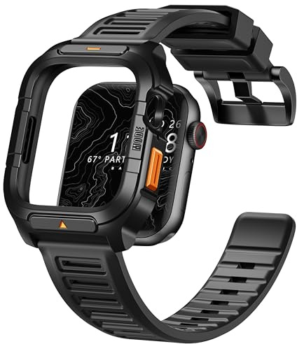 Bandletic Metal Case with Strap Compatible with Apple Watch Straps 45mm