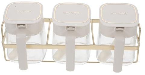 SHOWERORO Set De Bocaux à Épices Multifonctionnels Avec Couvercles Et Cuillères Organisateur De Cuisine Pour Sel Condiments Et Ensemble Pratique De Rangement Pour Espace Ordonné