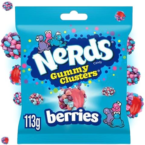 Gummy Clusters 113g Very Berry Berries XXL Packung - Amerikanische Süßigkeit, Original aus USA, Einzigartig und Lecker - Mengenrabatt, Ideal zum Sparen (1x Packung)