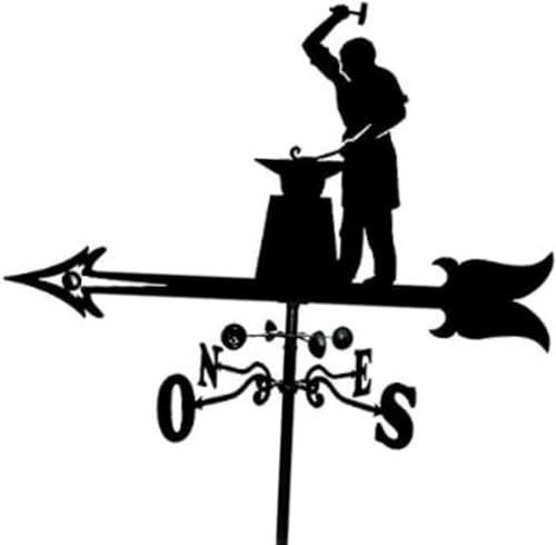 Girouette à pêcheur, indicateur de direction du vent en fer, outil de mesure professionnel en acier inoxydable, grange, cour, ferme, extérieur, jardin, décoration artisanale