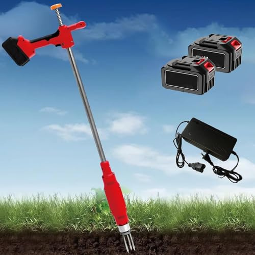 YZRDCXM Désherbeur électrique, désherbeur à Main, désherbeur Robuste avec Batterie et 3 Griffes en Acier, Outil de désherbage Manuel for Jardin et pelouse