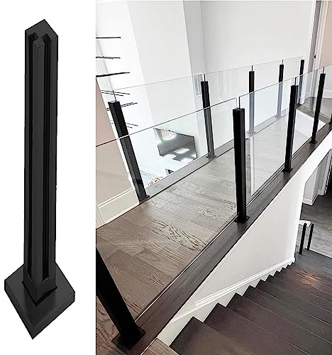 Corrimano per ringhiera per scale in acciaio inossidabile con balaustra in vetro, morsetti resistenti per uso interno ed esterno