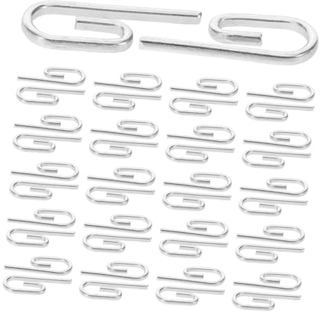 ARTSEWPLY 50 Piezas Ganchos de Cortina Metálicos para Pliegues Sin Taladro Deslizamiento Soporte Resistente para Rieles de Techo Uso Versátil Hogar y Hotel