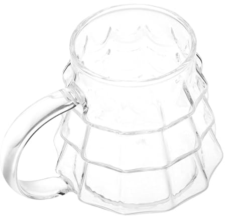 ZUNOXAZ Taza De Torre De Navideña Tazas De Café De Vidrio Transparente Taza Navideña Creativa Linda