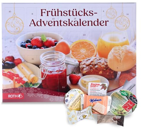 Roth Frühstücks-Adventskalender 2025 – Genussvoller Advent mit Marmelade, Brotaufstrichen, Honig, Kaffee & Tee – 24 köstliche Frühstücks-Überraschungen – Originelle Präsentidee zu Weihnachten